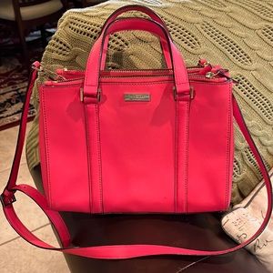 Beautiful, coral leather Kate Spade satchel